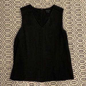 Theory black silk top - size small